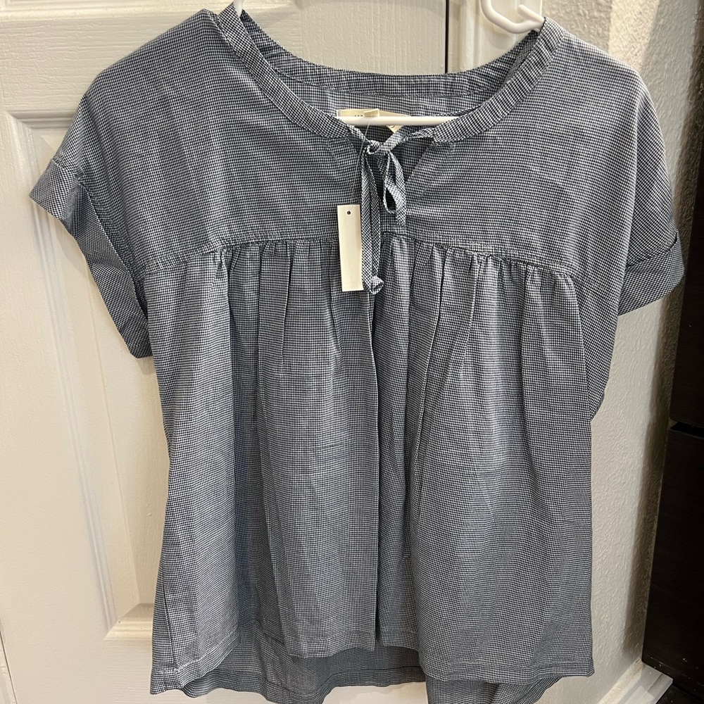 Madewell Blue Striped Blouse